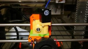 Flex3Drive G5 Nema8 safely voguing it on a Prusa M2/2.5 in a canary yellow wrap